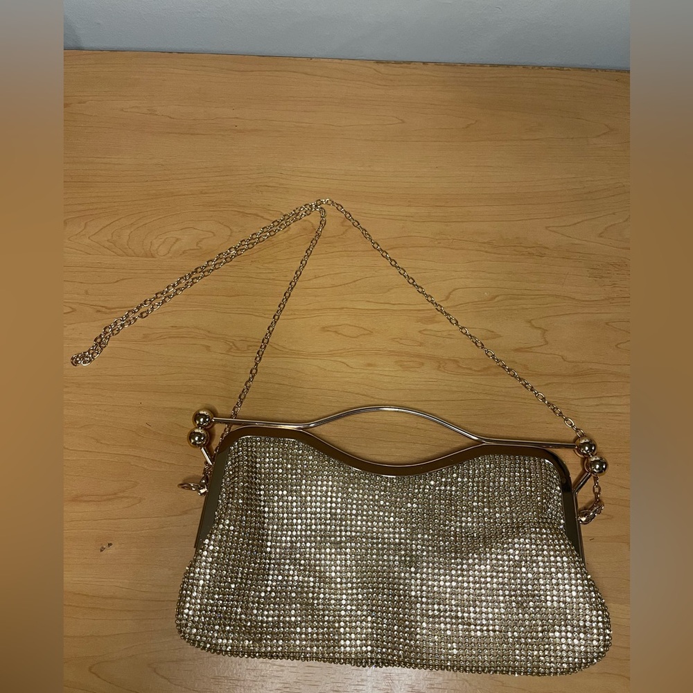 Blinged out chain party handbag
